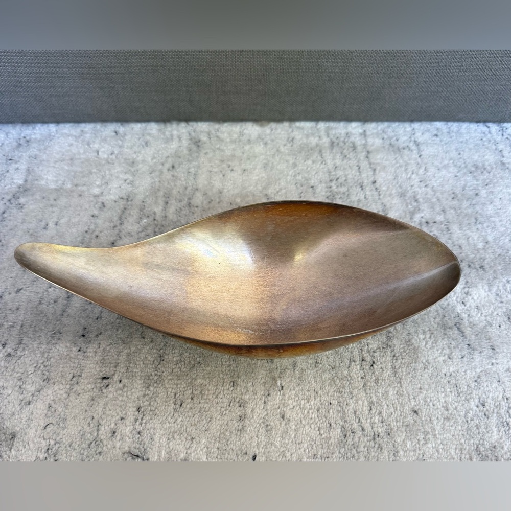 Vintage 1950’s MCM Reed And Barton Sterling Plated  Large Teardrop Dish 11”